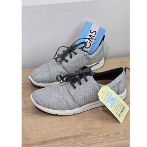 TOMS Del Rey Sneakers Womens 9.5 / 41 Grey Diamond Melange 10009996 Lace Up Shoe